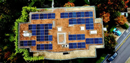 Photovoltaik-Anlage Flachdach für zwei MFH am Zürichsee