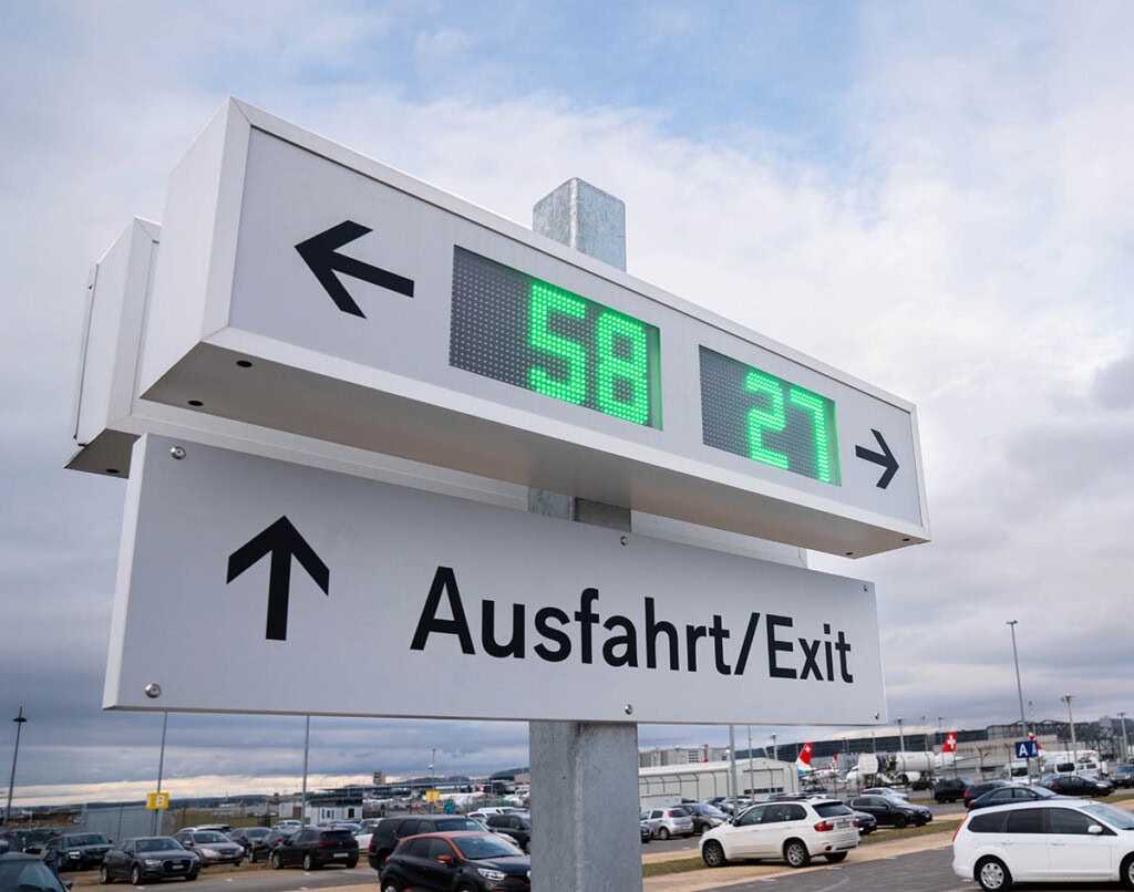 Parkplatz Leitsystem der Spetec