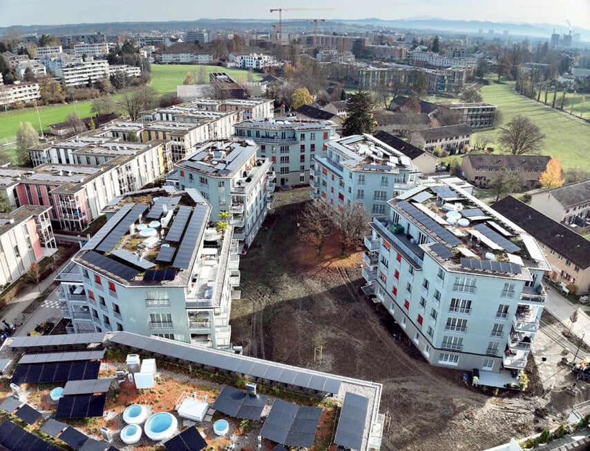 PV-Anlage für Baugenossenschaft Schönau in Zürich